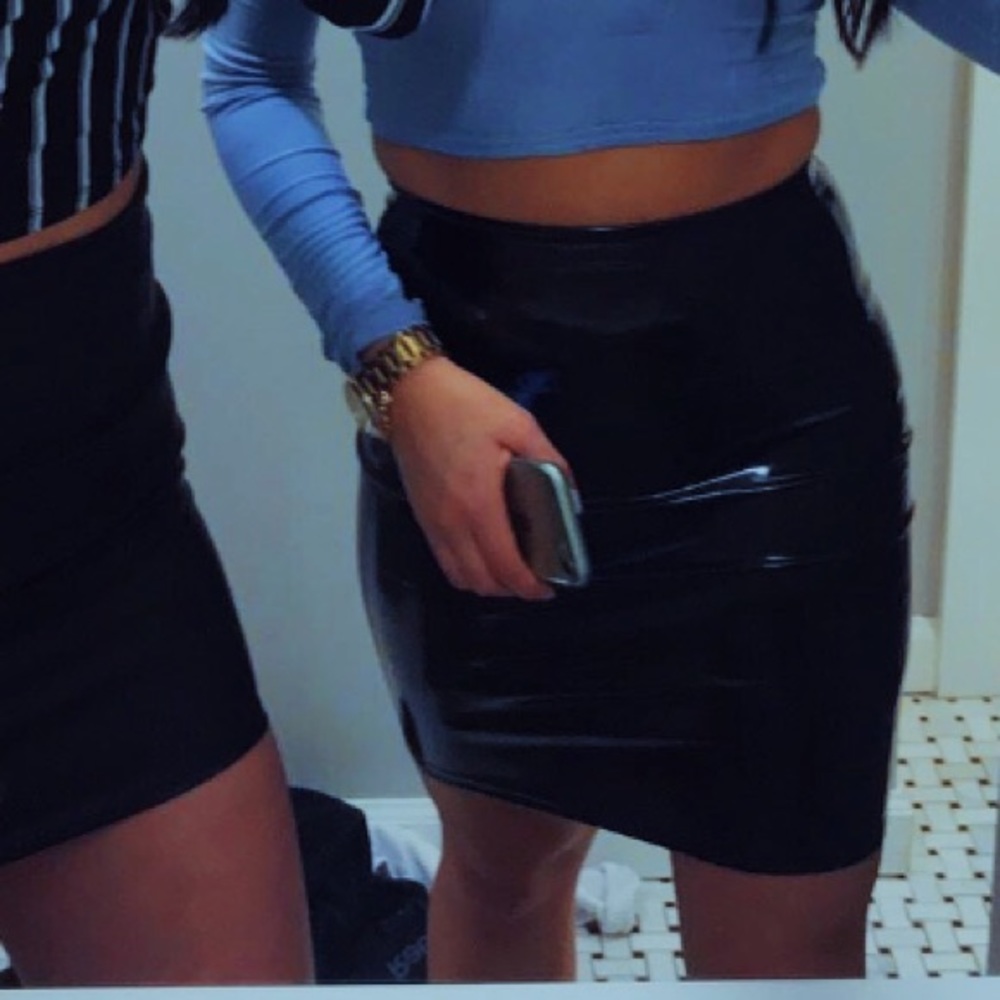 Black Latex Skirt